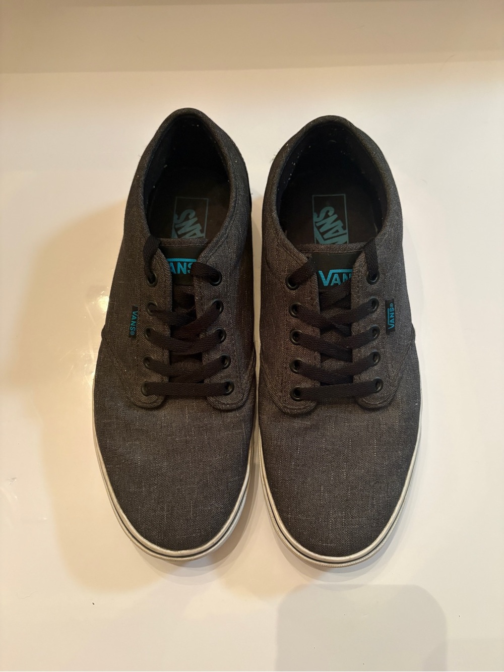 Vans Men's Low-Top Canvas Sneakers in Charcoal Gray